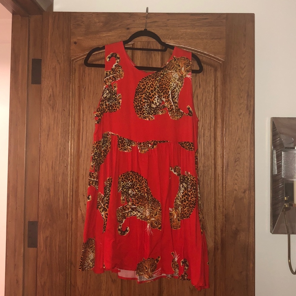 MINKPINK Red Leopard Dress